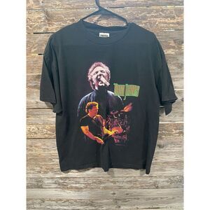 Vintage Tom Jones Men's T Shirt Concert Tour 1999 Y2K Short‎ Sleeve Black XL